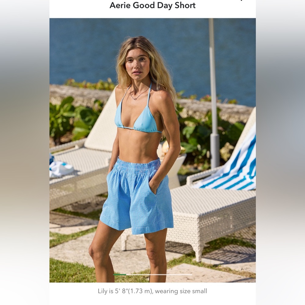 Blue Gingham Shorts